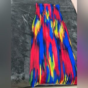 New casual princess cut colorful dress